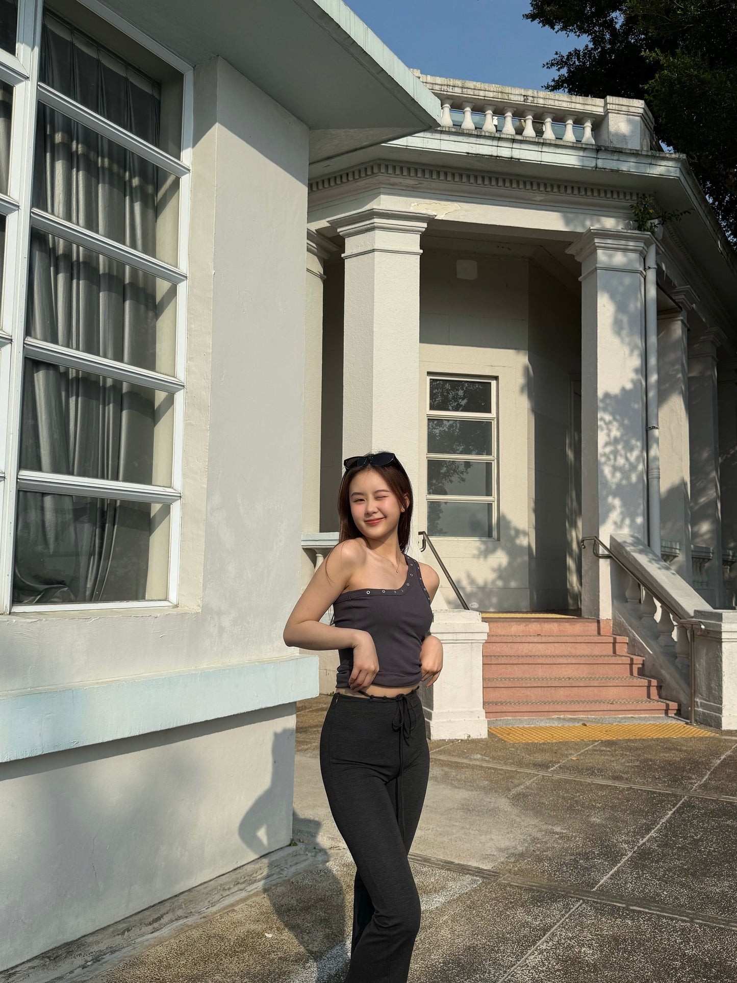 <夏天背心仔ready!> Ghost town one shoulder top