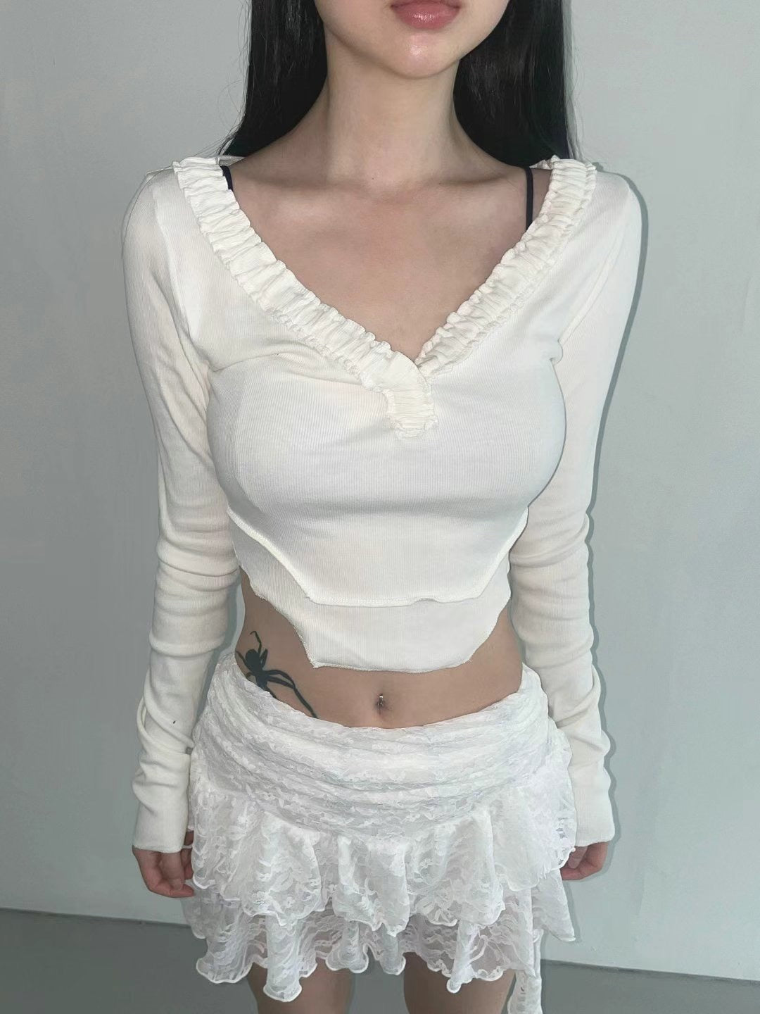 <hot girl設計感top> Bess ruffle top - Glamorous oootd