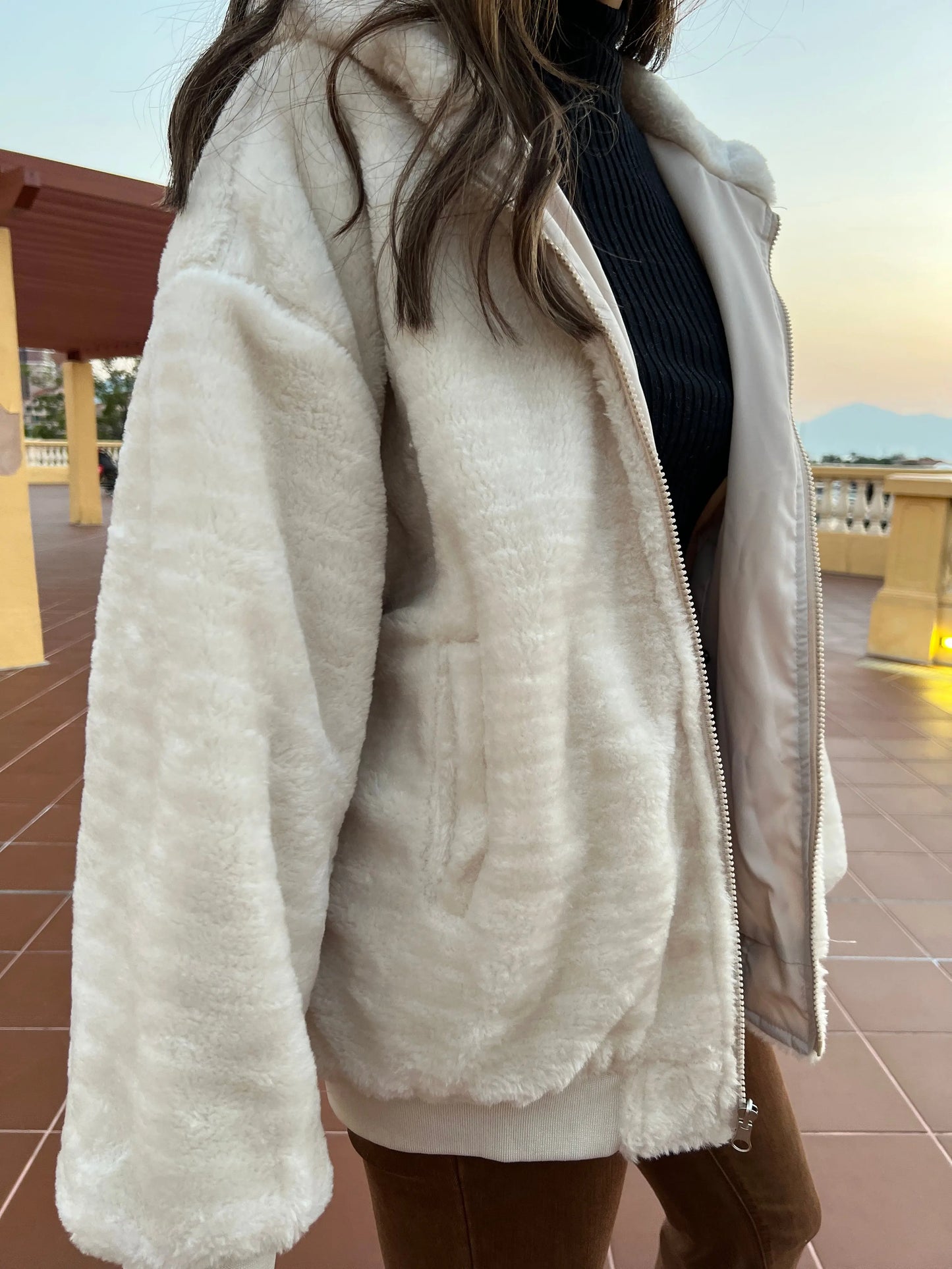 Andrea reversible coat - Glamorous oootd