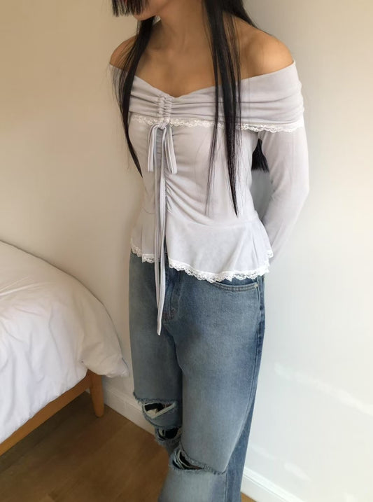 <details滿滿靚top!> Maxine off shoulder top - Glamorous oootd