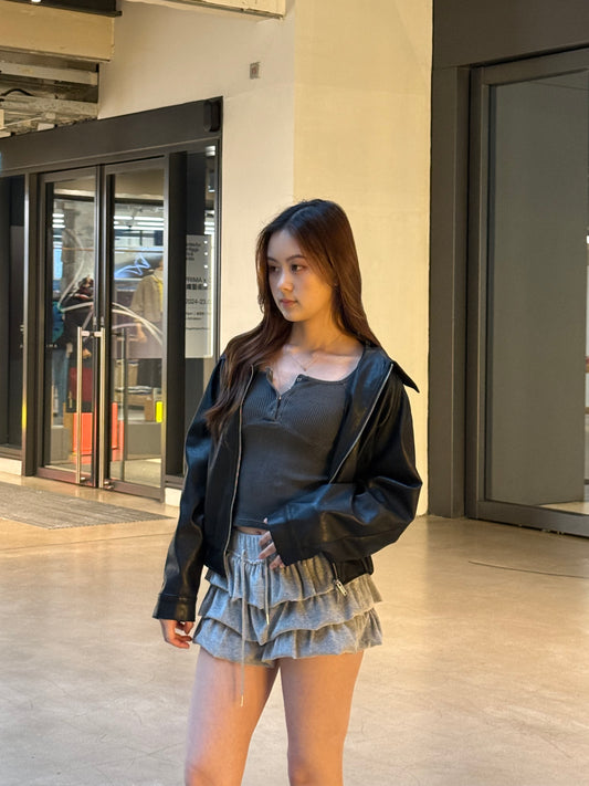 <永不過時！長青款皮褸> Doris faux leather jacket - Glamorous oootd