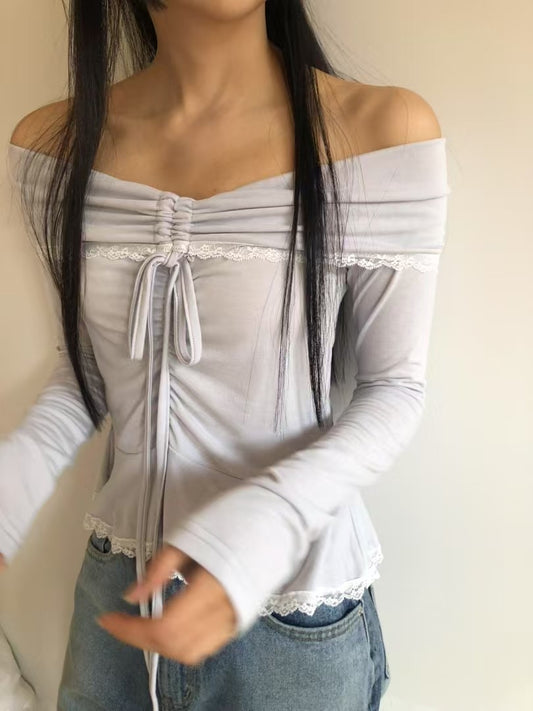 <details滿滿靚top!> Maxine off shoulder top - Glamorous oootd