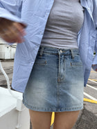 <牛仔lover!必買款!> Martina denim skirt