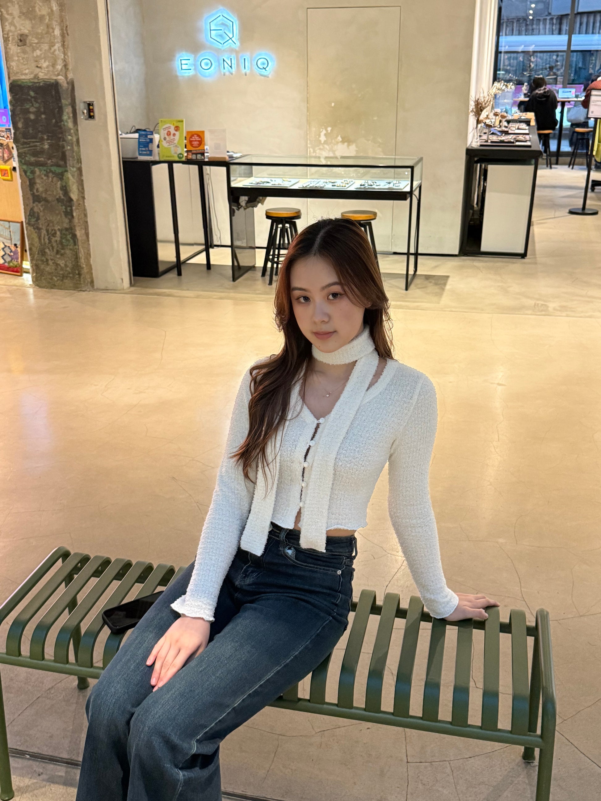 <軟綿綿質地 連頸巾氣質top> Fall into me top and scarf set - Glamorous oootd