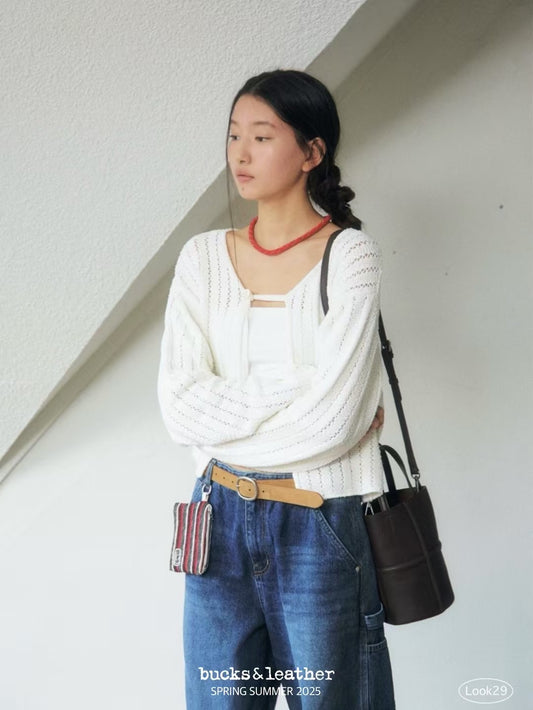 <#BL06> Bucks & Leather 2ways日常迷你水桶袋