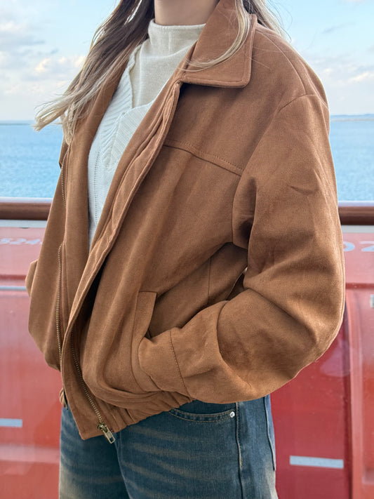 <超美薄版仿麂皮外套!!> Louise suede jacket - Glamorous oootd