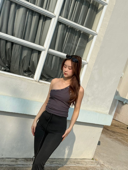 <夏天背心仔ready!> Ghost town one shoulder top