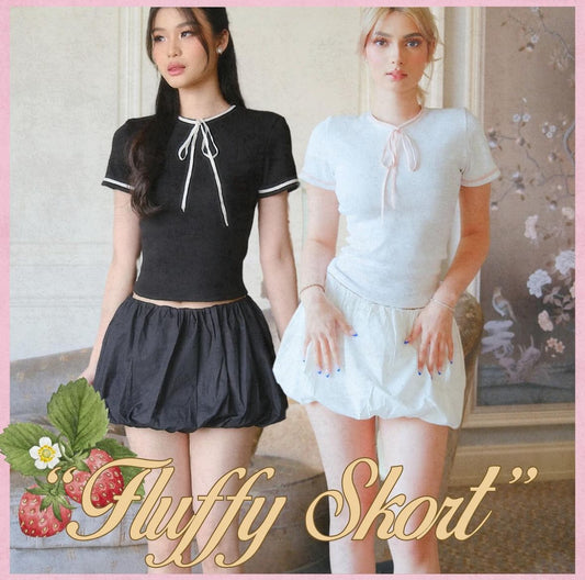 Fluffy bubble skort - Glamorous oootd