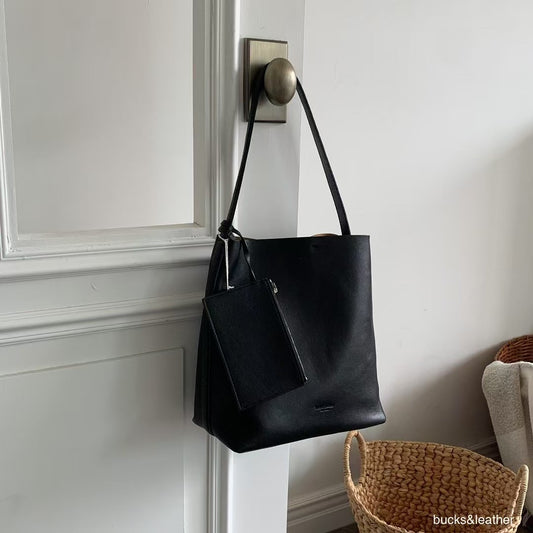 <#BL11 大容量！> Bucks & Leather 簡約款方型tote bag