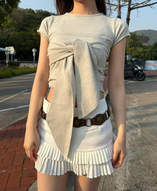 <一衣三著！性價比極高top set> Eleanore top set (Beige)