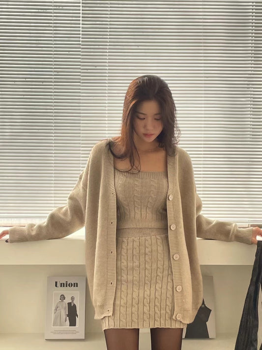 <夏季冬季都着到！靚靚針織set> Dinah knitted set - Glamorous oootd