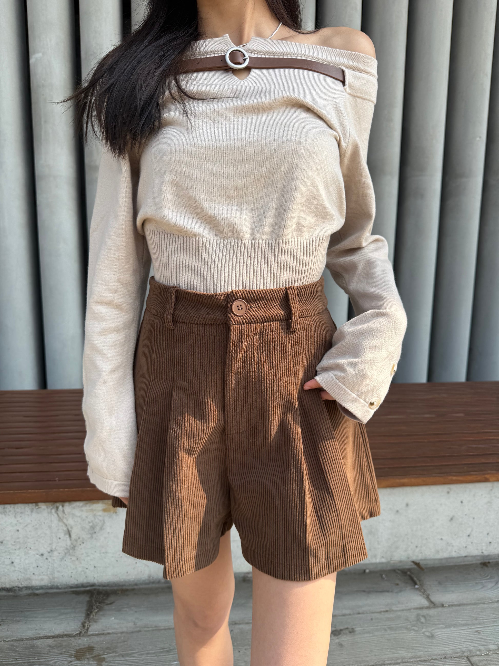 <燈芯絨傘裙 勁好襯！> Verna corduroy skirt - Glamorous oootd