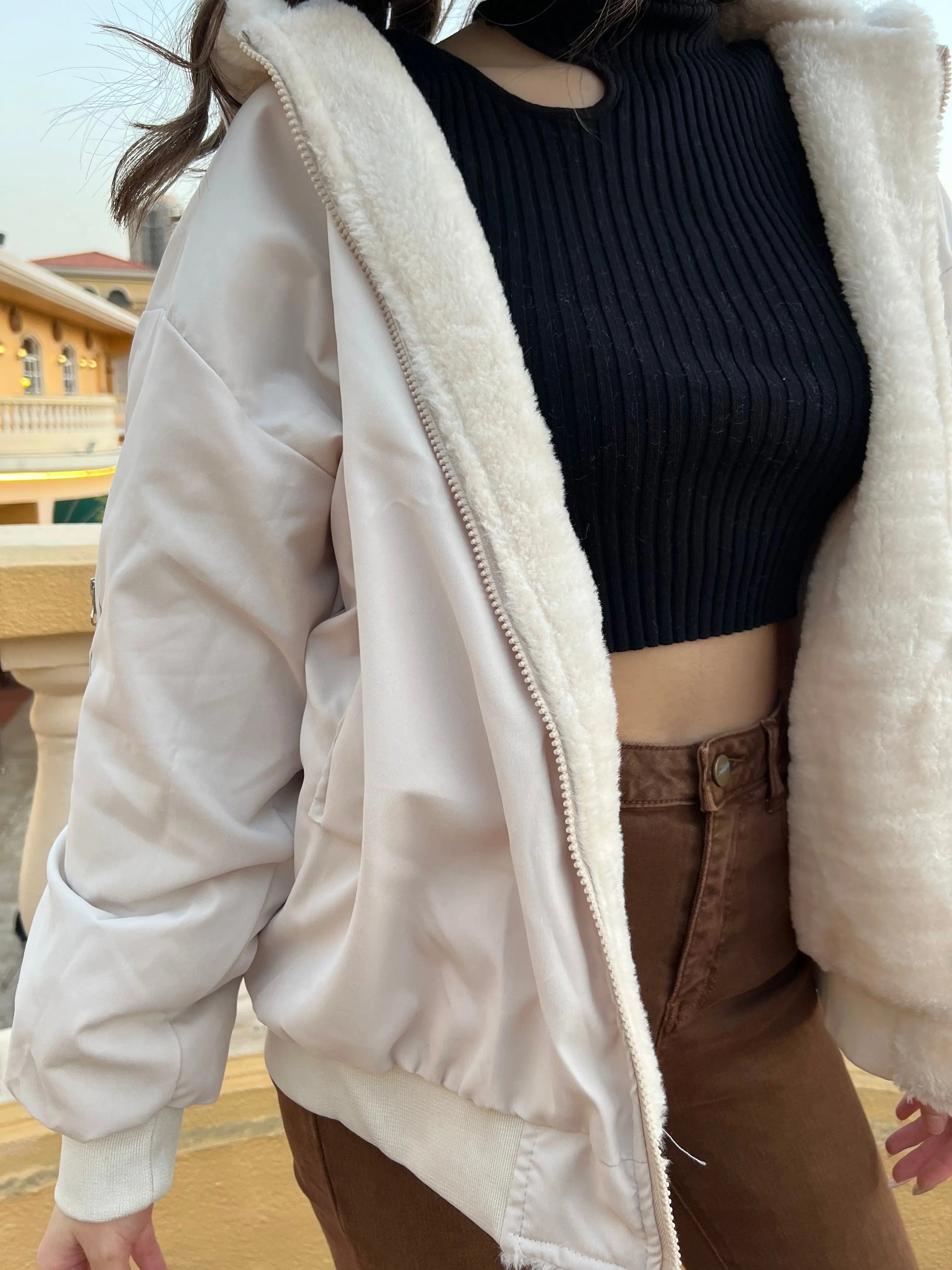 Andrea reversible coat - Glamorous oootd