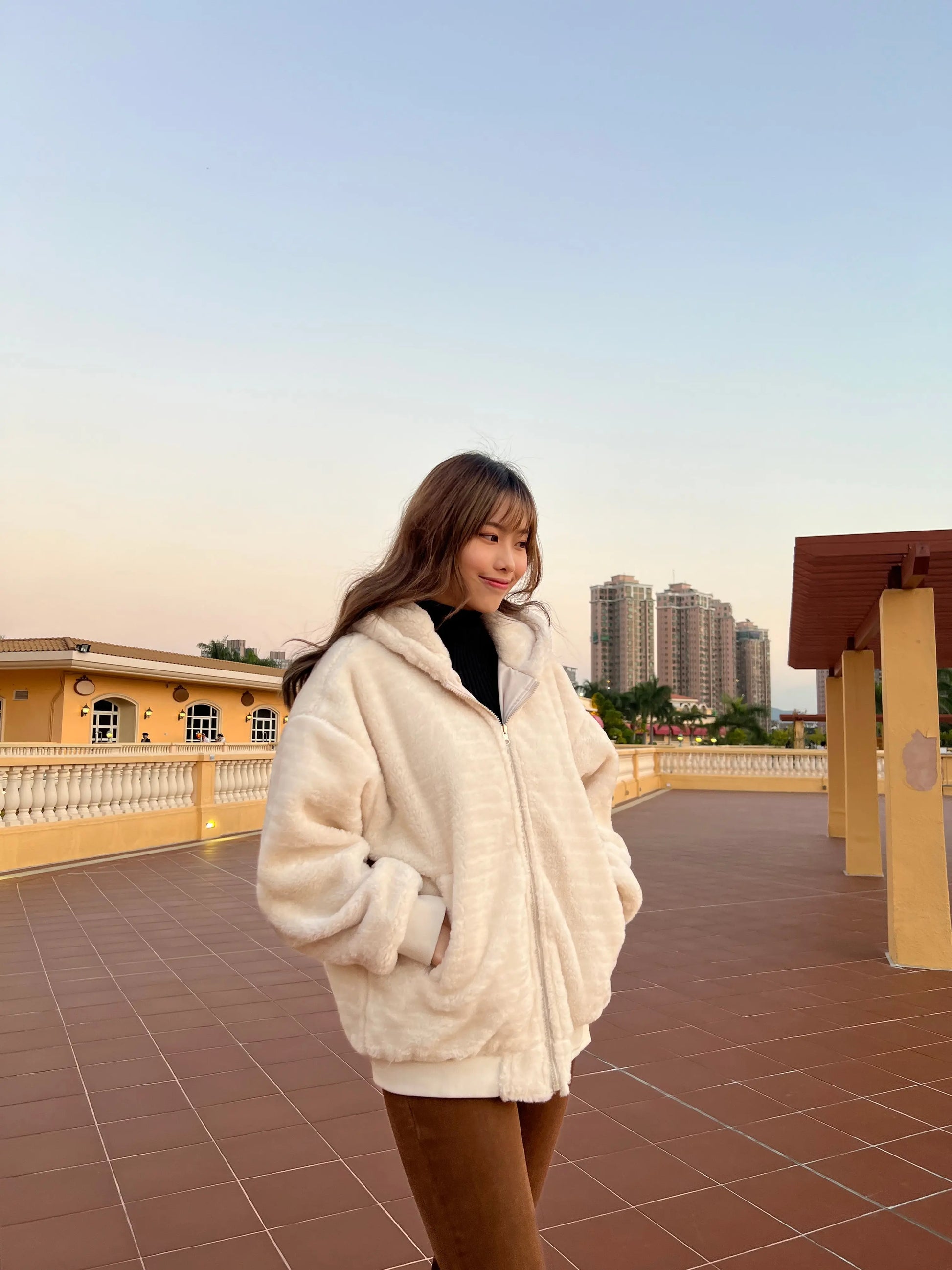 Andrea reversible coat - Glamorous oootd