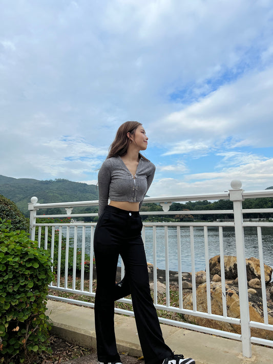 Rylee long sleeve crop top - Glamorous oootd