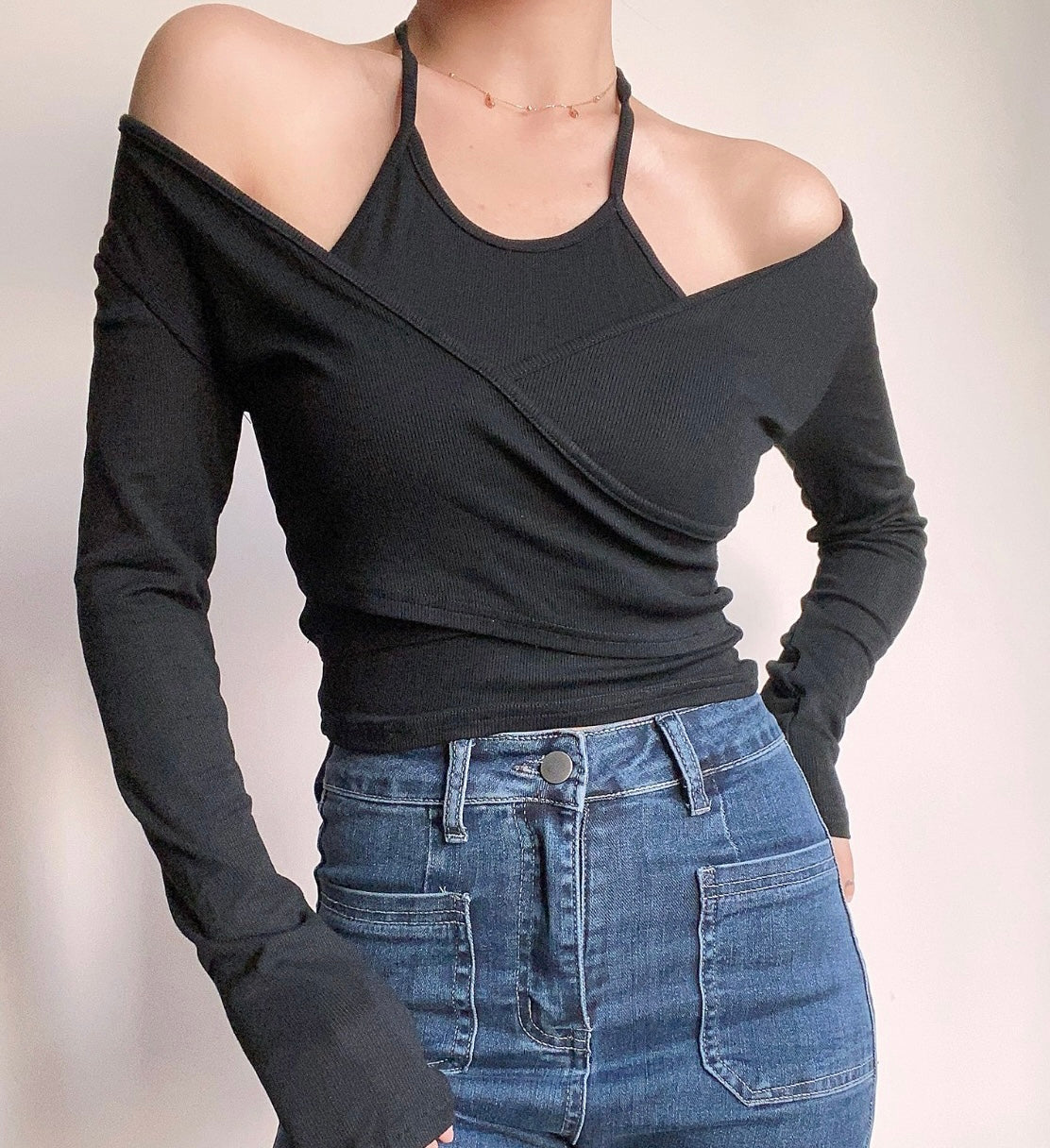 Murphy cross wrap top - Glamorous oootd